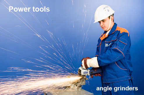 Power tools. Angle grinders